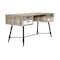 Armen Living Bridges 4 Drawer Desk in Two Tone Acacia Wood LCBRDEGR - alternate 2